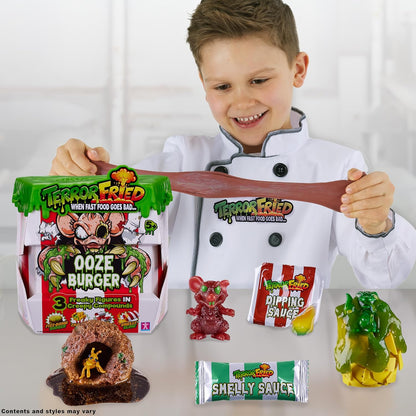 Terror Fried 08092 Ooze Burger, When Fast Food Goes Bad, Gross collectables with Slime, Boys Aged 4-10, Multiple Compound Play, Multicolour