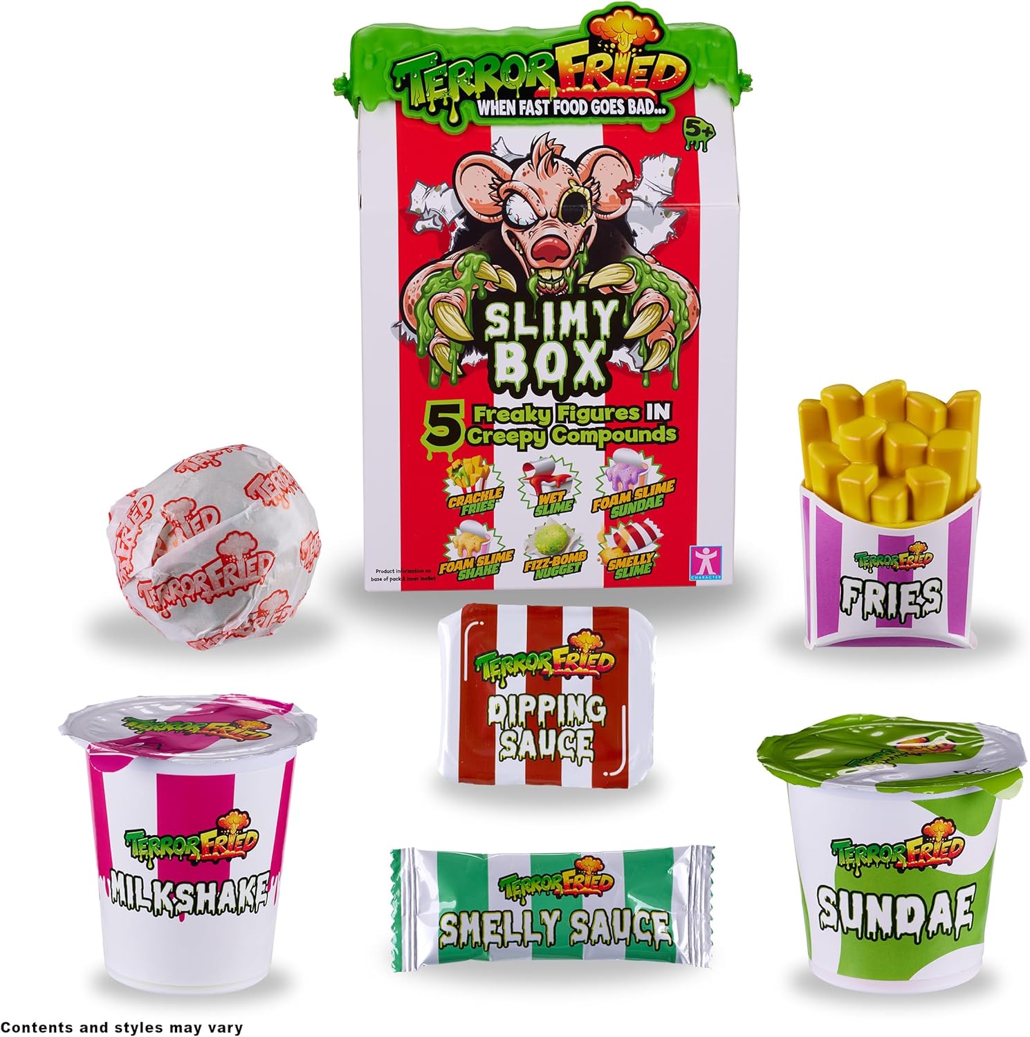 Terror Fried 08094 Slimy Box, When Fast Food Goes Bad, Gross collectables with Slime, Boys Aged 4-10, Multiple Compound Play, Multicolour