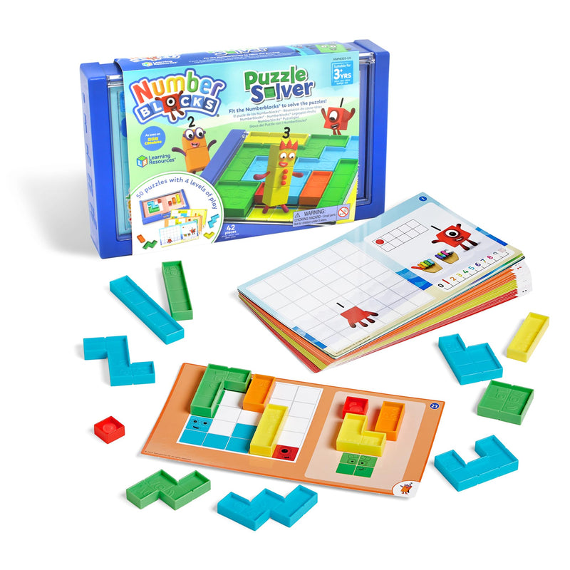 Learning Resources Numberblocks Puzzle Solver, Toys for 3 Year Old Boys and Girls, 50 Puzzles with 4 Levels of Play, Travel Games