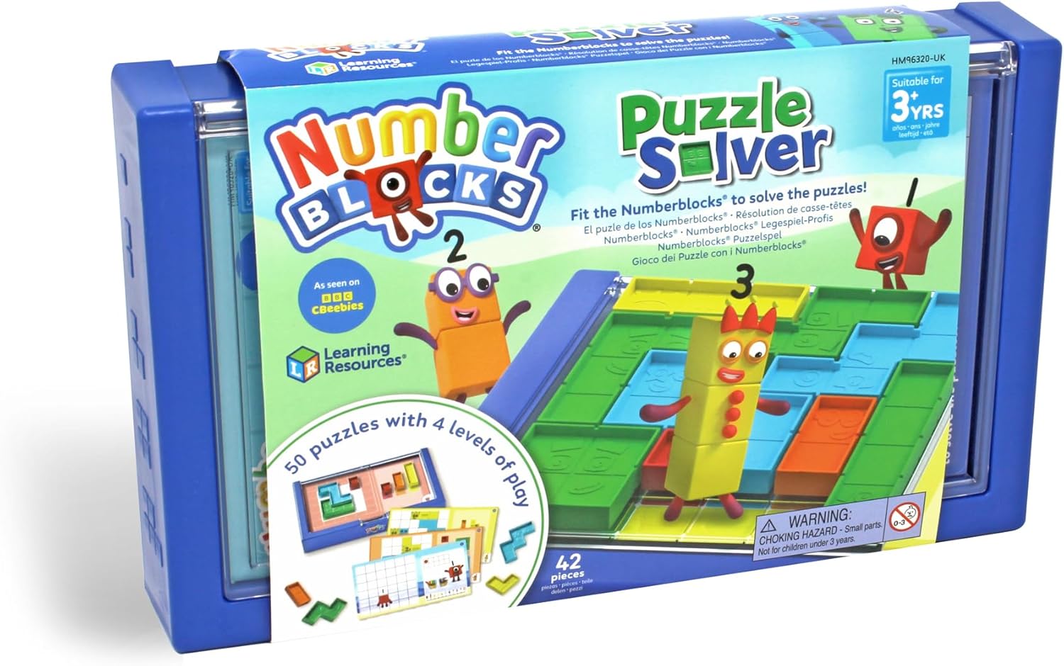 Learning Resources Numberblocks Puzzle Solver, Toys for 3 Year Old Boys and Girls, 50 Puzzles with 4 Levels of Play, Travel Games