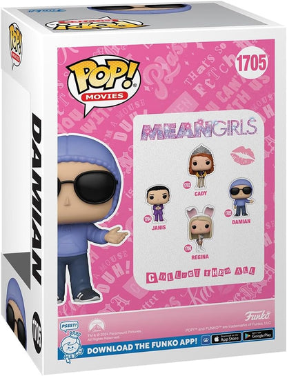 Funko Pop! Movies: Mean Girls – Damien - Keychain - Neuartiger Schlüsselanhänger - Vinyl-Minifigur Zum Sammeln - Strumpffüller - Geschenkidee - Offizielle Handelswaren - Movies Fans - Minifigur