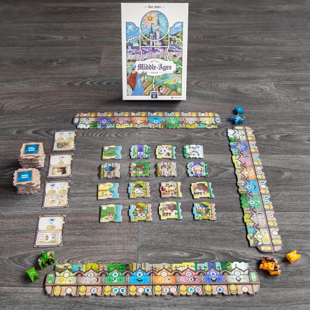 Middle Ages| Medieval Adventure Boardgame | Ages 10+ | 2 to 4 Players | 30 Minutes