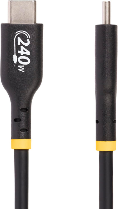 StarTech.com Cavo di Ricarica USB-C da 4m, cavo USB tipo C certificato USB-IF, 240W PD EPR, cavo traferimento dati USB 2.0