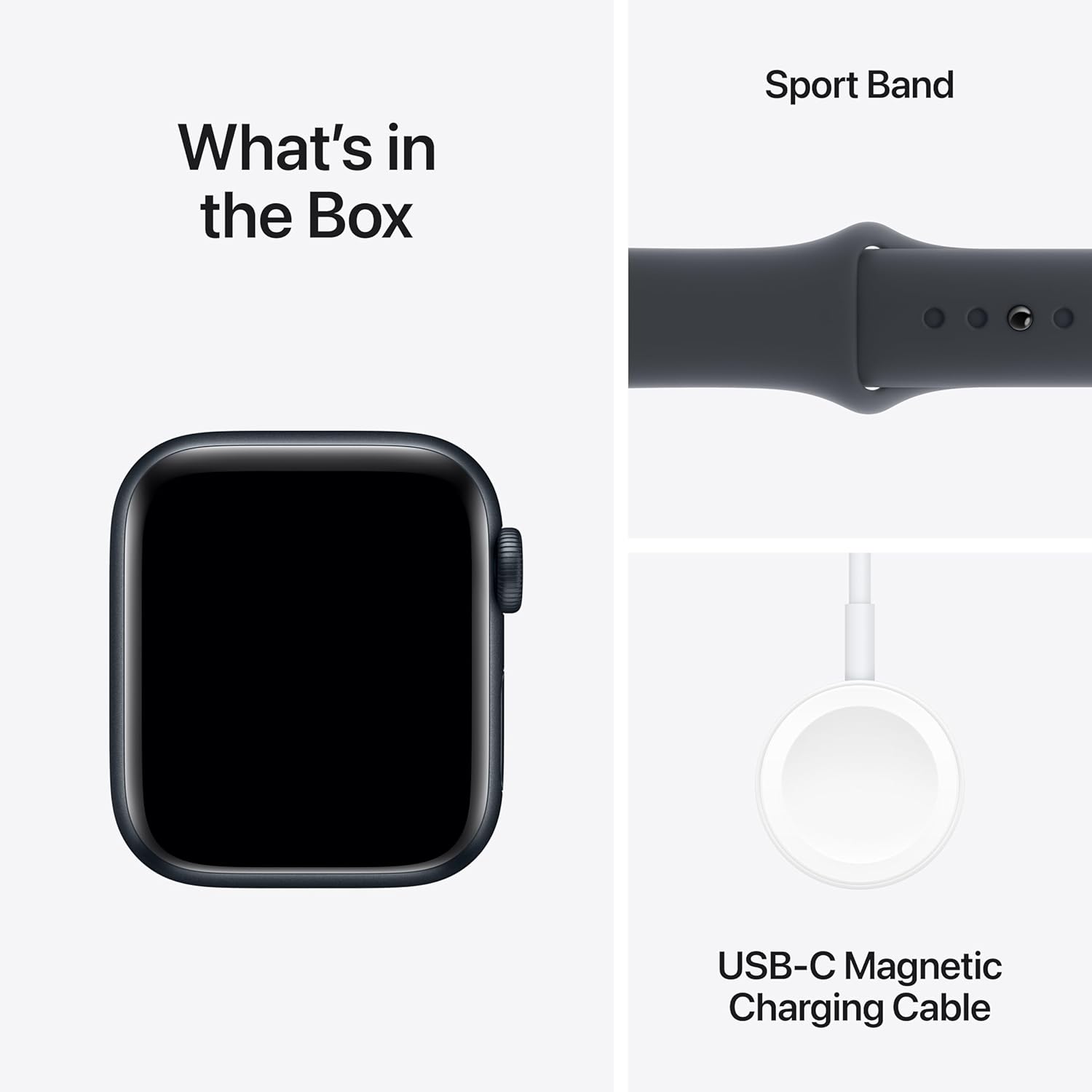 Apple Watch Se (Gps) - 2Nd Generation - 40 Mm - Midnight Aluminium - Smart Watch With Sport Band - Fluoroelastomer - Mid