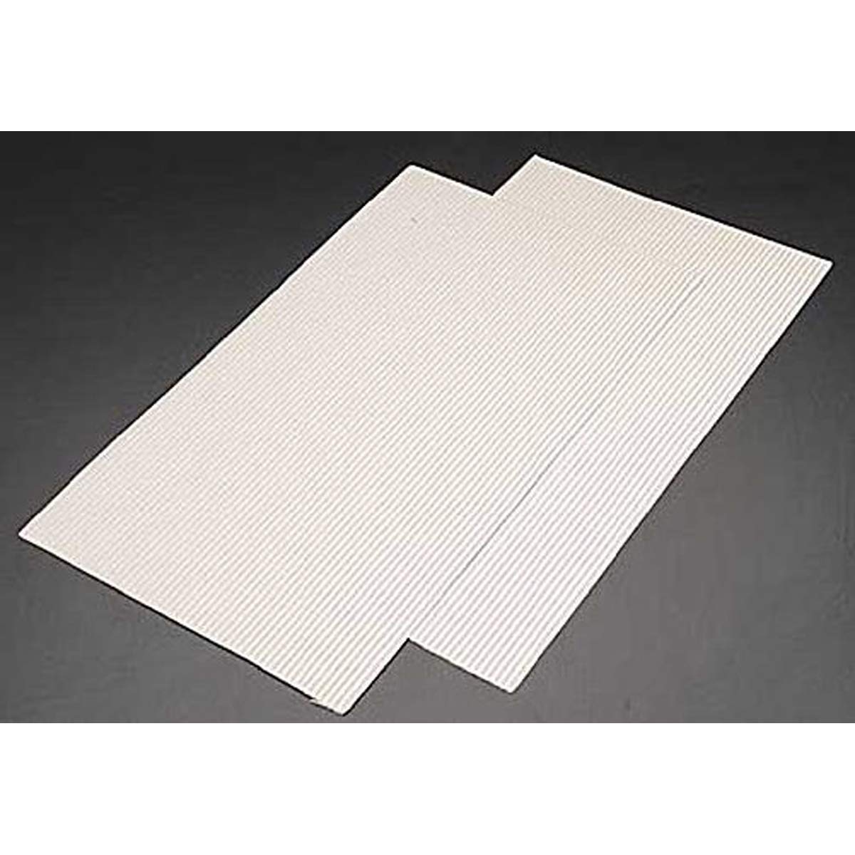 Plastruct - 1/100 Sheet Ribbed Roof/Corr. Beige 0.5X300X175Mm 2X Ps-13