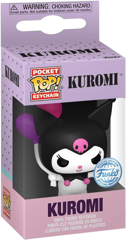 Funko Pop! Keychain: HK - Kuromi - (BLN) - Hello Kitty Novelty Keyring - Collectable Mini Figure - Stocking Filler - Gift Idea - Official Merchandise - Cartoons Fans - Backpack Decor