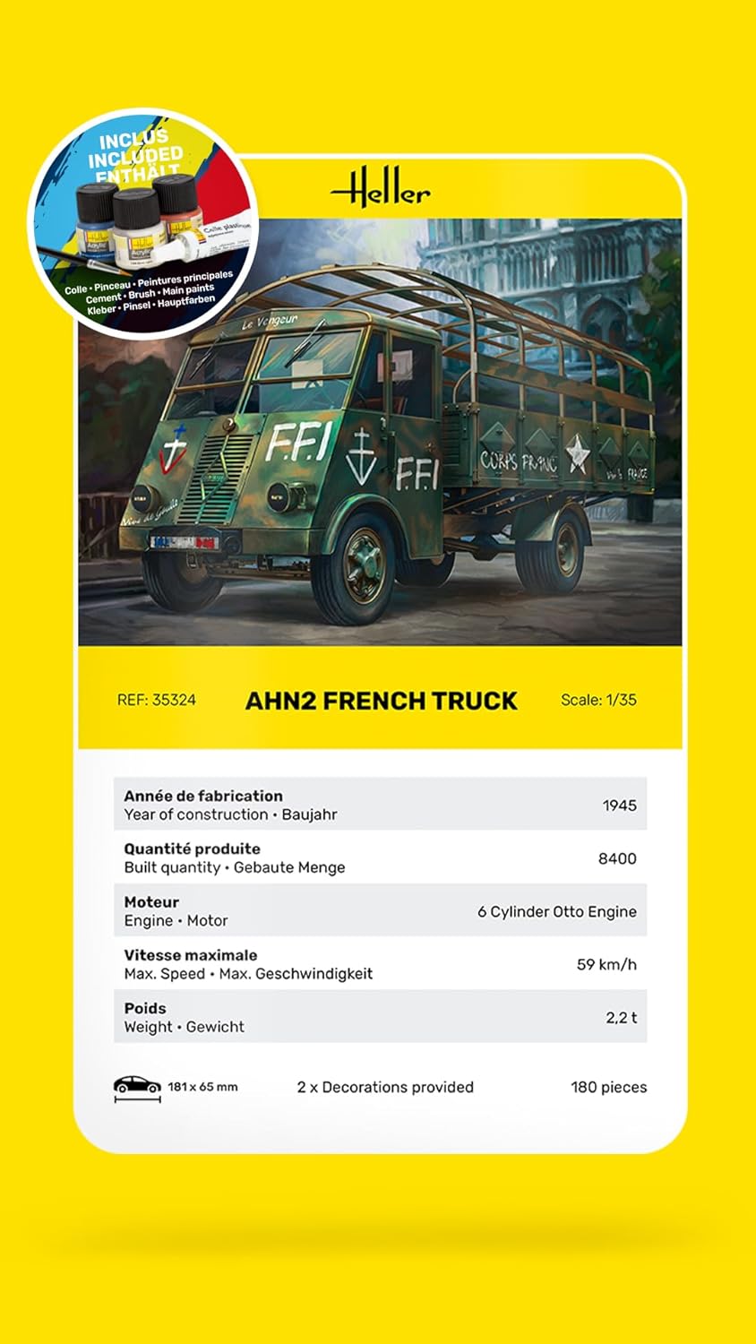 Heller 35324 STARTER KIT AHN2 French Truck 1/35