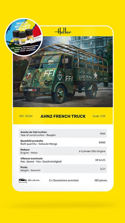 Heller 35324 STARTER KIT AHN2 French Truck 1/35