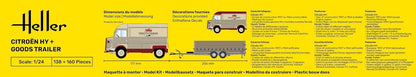 Heller 52331 Starter Kit Citroen HY + Goods Trailer 1/24