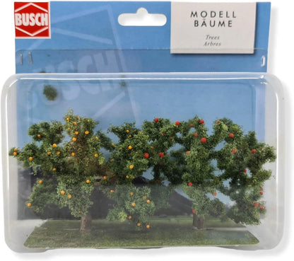Busch B 6849 - Twee fruitbomen 75 mm - schaal 1/87 - modelspoorbaan