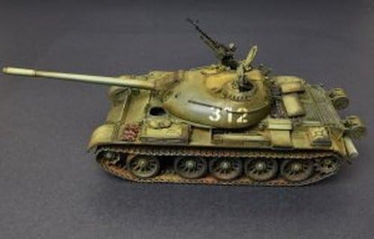 Mini Art 37009 1:35 T-54A m. Interieur-originalgetreue Nachbildung, Modellbau, Plastik Bausatz, Basteln, Hobby, Kleben, Modellbausatz, Zusammenbauen, unlackiert