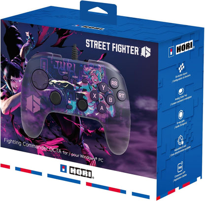 HORI Fighting Commander OCTA (Street Fighter 6 Juri Edition) for Windows PC - Tournament Grade Wired Fightpad Officially Licensed by Capcom
