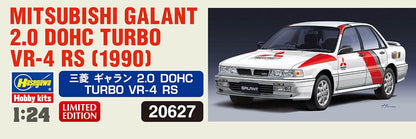 Hasegawa 20627 1/24 Mitsubishi Galant 2.0 DOHC Turbo VR-4 RS Modellbausatz, Mehrfarbig, S