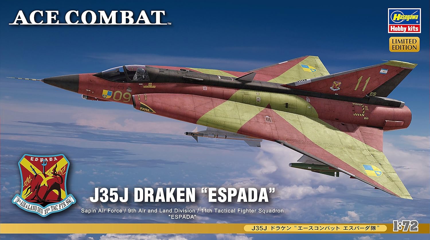 Hasegawa SP340 1/72 J35J Draken Ace Combat Espada