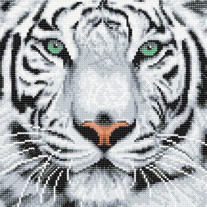 Craft Buddy Crystal Art CAK-A96M Witte Tijger, 30x30cm Crystal Art Kit