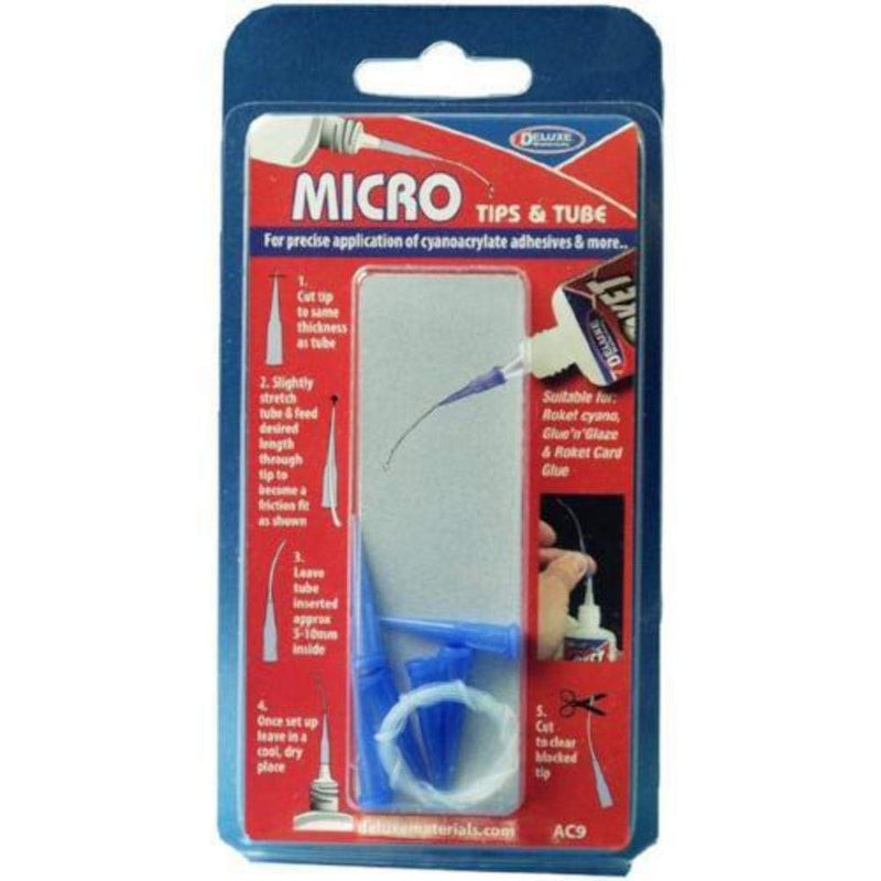 DELUXE MATERIALS AC9 All Scale Micro Tips & Tube - 6 Tips & Long Tube