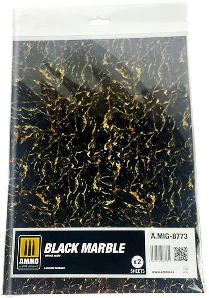 Ammo Mig Jimenez - Marble Black, Smooth Sheet Of Marble 2 Pcs.