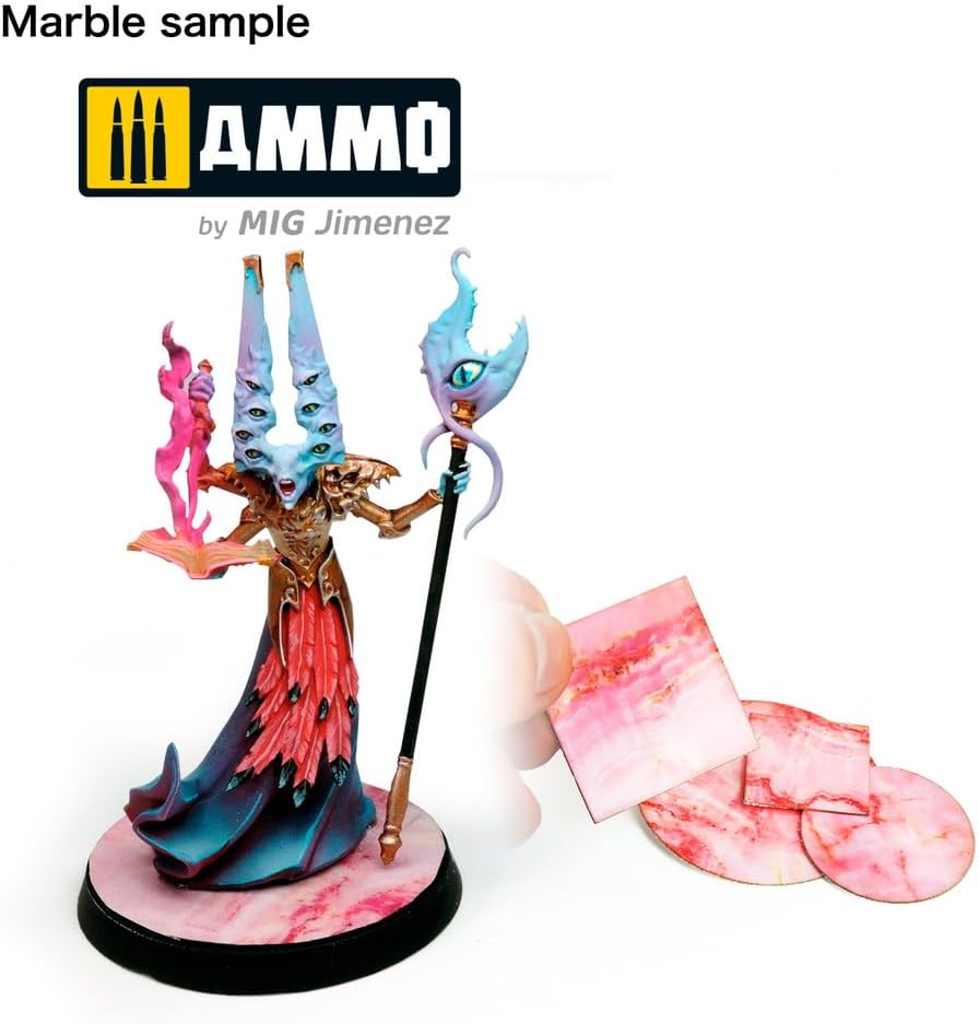 Ammo Mig Jimenez - Marble Black, Round Die-Cut Wargames 2 Stück (6/23) *