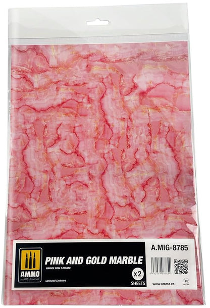 Pink and Gold Marble - Sheet (Blatt