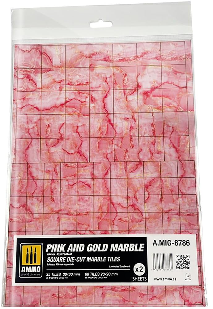 Pink and Gold Marble - Square Die-Cut Tiles (Geschnittene quadratische Fliesen