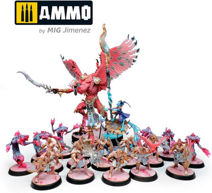 Ammo Mig Jimenez - Marble Pink en Gold, Round Die-Cut Wargames 2 Stück (6/23) *