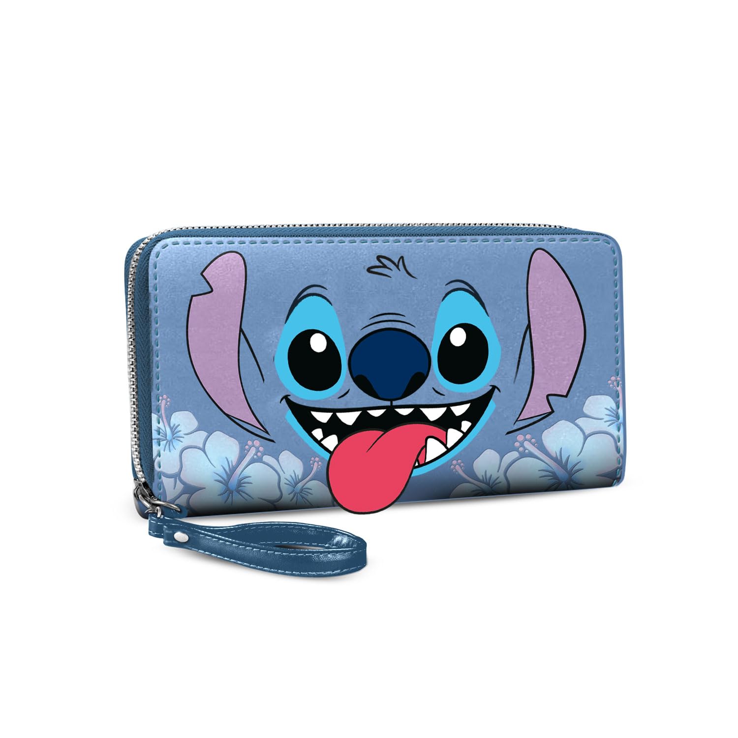Disney Lilo and Stitch Tongue-Essential Wallet, Blue, 19 x 10 cm