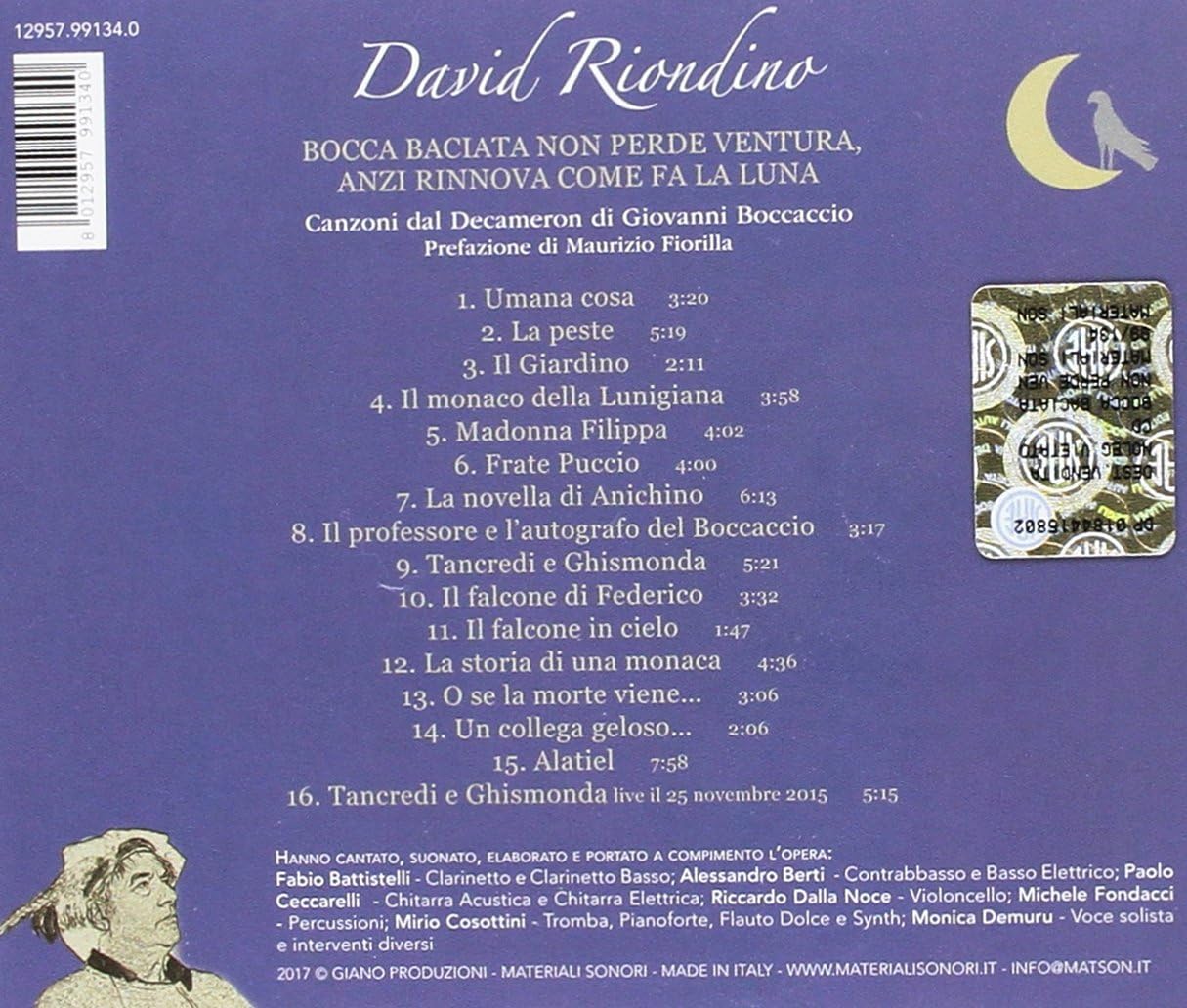 David Riondino - Bocca Baciata Non Perde Ventura Anzi Rinnova