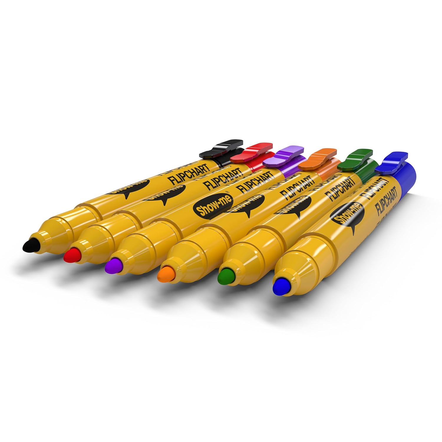 Show-me Flipchart Markers - Pack of 6 Bullet-Tip