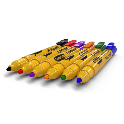 Show-me Flipchart Markers - Pack of 6 Bullet-Tip