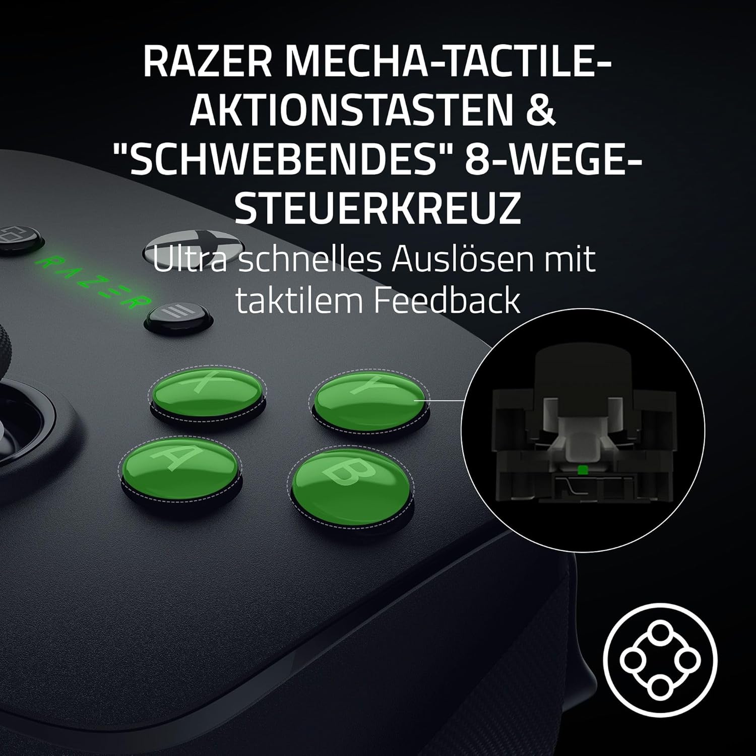 Razer Wolverine V3 Pro - Kabelloser Esports Controller für Xbox & PC (HyperSpeed Wireless, Mecha Tactile Action Buttons, Anti-Drift Hall Effect Analog Sticks, haptische Vibrationen) Schwarz