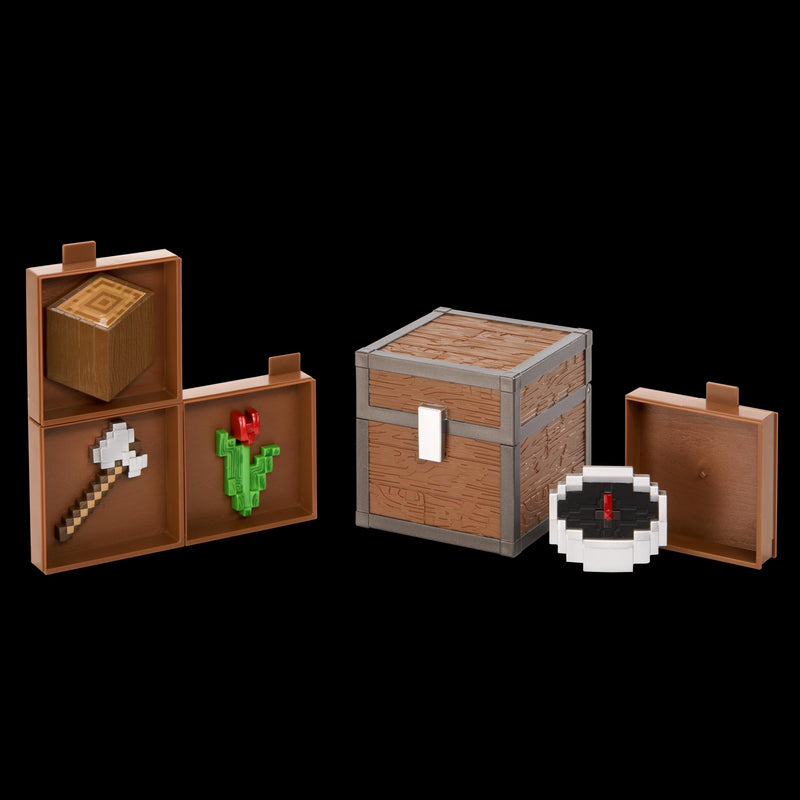 NOBLE Minecraft Set Wald Beutetruhe 10Cm