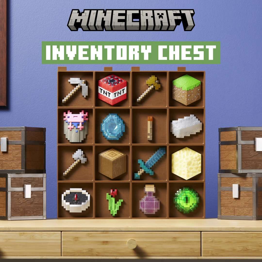 NOBLE Minecraft Set Wald Beutetruhe 10Cm