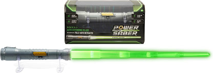 Power Saber: Green | Auto Extending 30" LED Energy Blade | With Motion Based Light and Sound Effects | Recommended Ages 6+