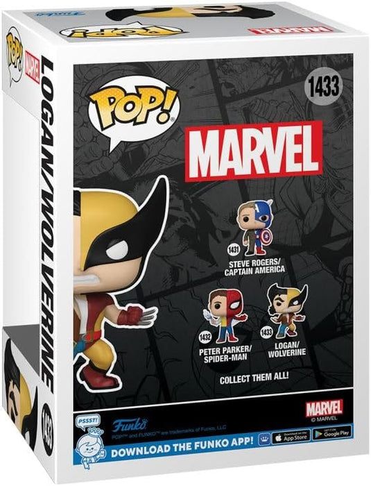 Funko Pop! Marvel: Split - Wolverine/Logan - Marvel Comics - Collectable Vinyl Figure - Gift Idea - Official Merchandise - Toys for Kids & Adults - Comic Books Fans - Model Figure for Collectors