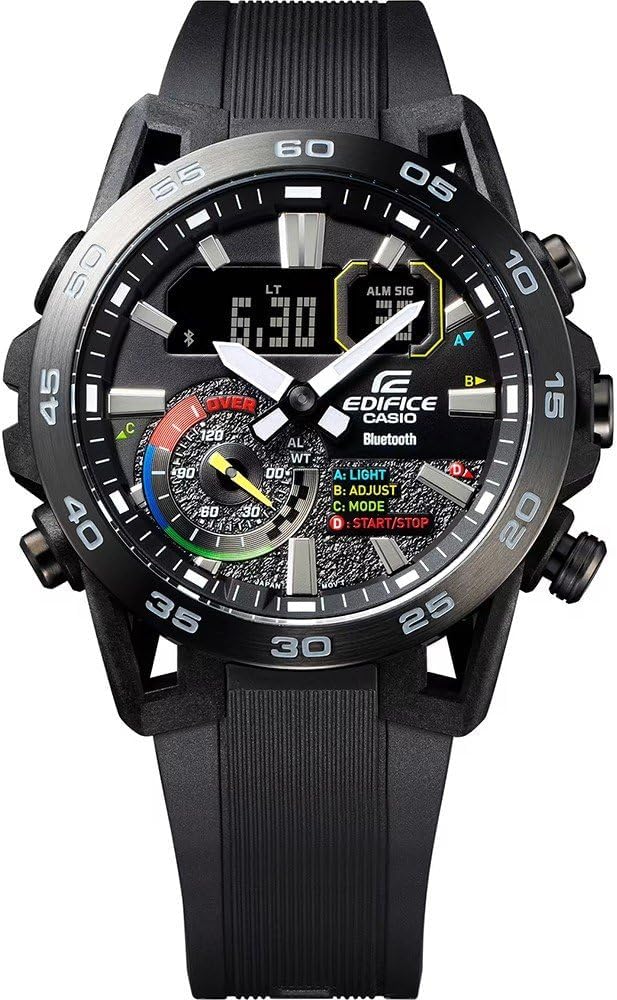 Casio Men Analogue-Digital Quartz Watch with Plastic Strap ECB-40MP-1AEF