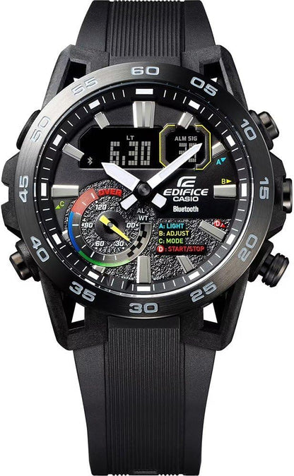 Casio Men Analogue-Digital Quartz Watch with Plastic Strap ECB-40MP-1AEF