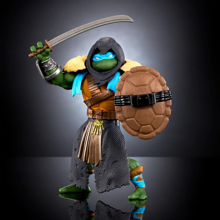 Masters of the Universe Origins Turtles of Grayskull Stealth Ninja Leonardo Posable Action Figure Toy, Teenage Mutant Ninja & MOTU Crossover, HTH17