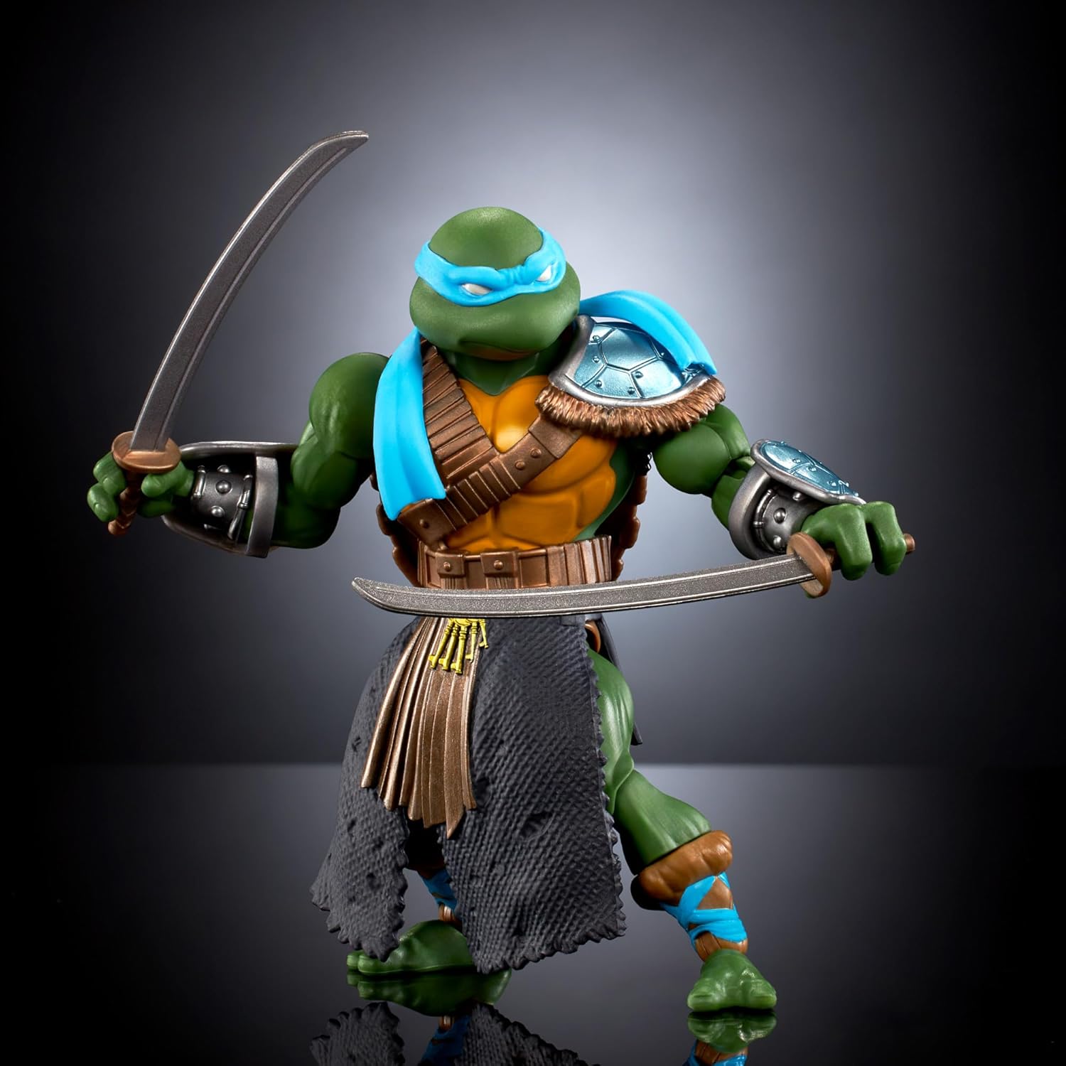 Masters of the Universe Origins Turtles of Grayskull Stealth Ninja Leonardo Posable Action Figure Toy, Teenage Mutant Ninja & MOTU Crossover, HTH17