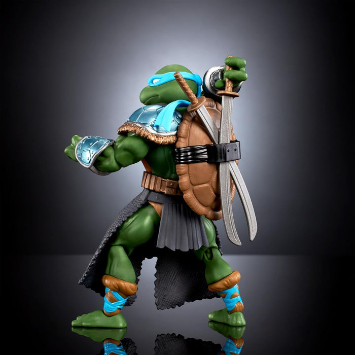 Masters of the Universe Origins Turtles of Grayskull Stealth Ninja Leonardo Posable Action Figure Toy, Teenage Mutant Ninja & MOTU Crossover, HTH17