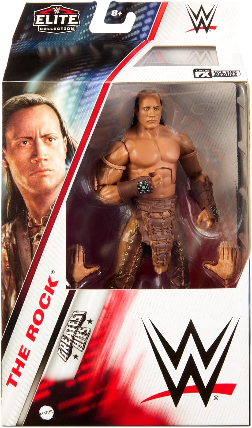 Mattel WWE Elite Action Figure & Accessories, 6-inch Collectible The Rock as the Scorpion King with 25 Articulation Points & Swappable Hands, HTX24