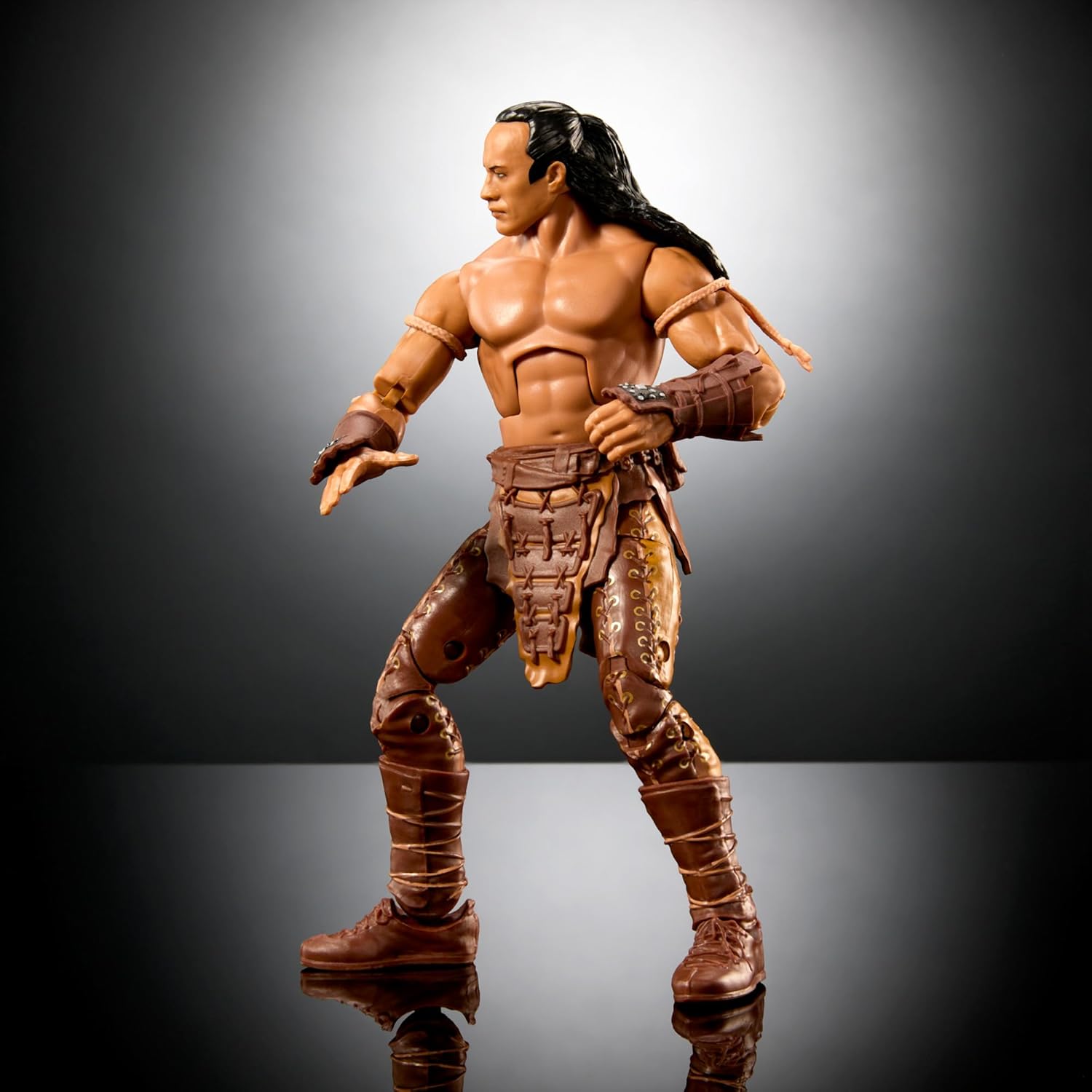 Mattel WWE Elite Action Figure & Accessories, 6-inch Collectible The Rock as the Scorpion King with 25 Articulation Points & Swappable Hands, HTX24