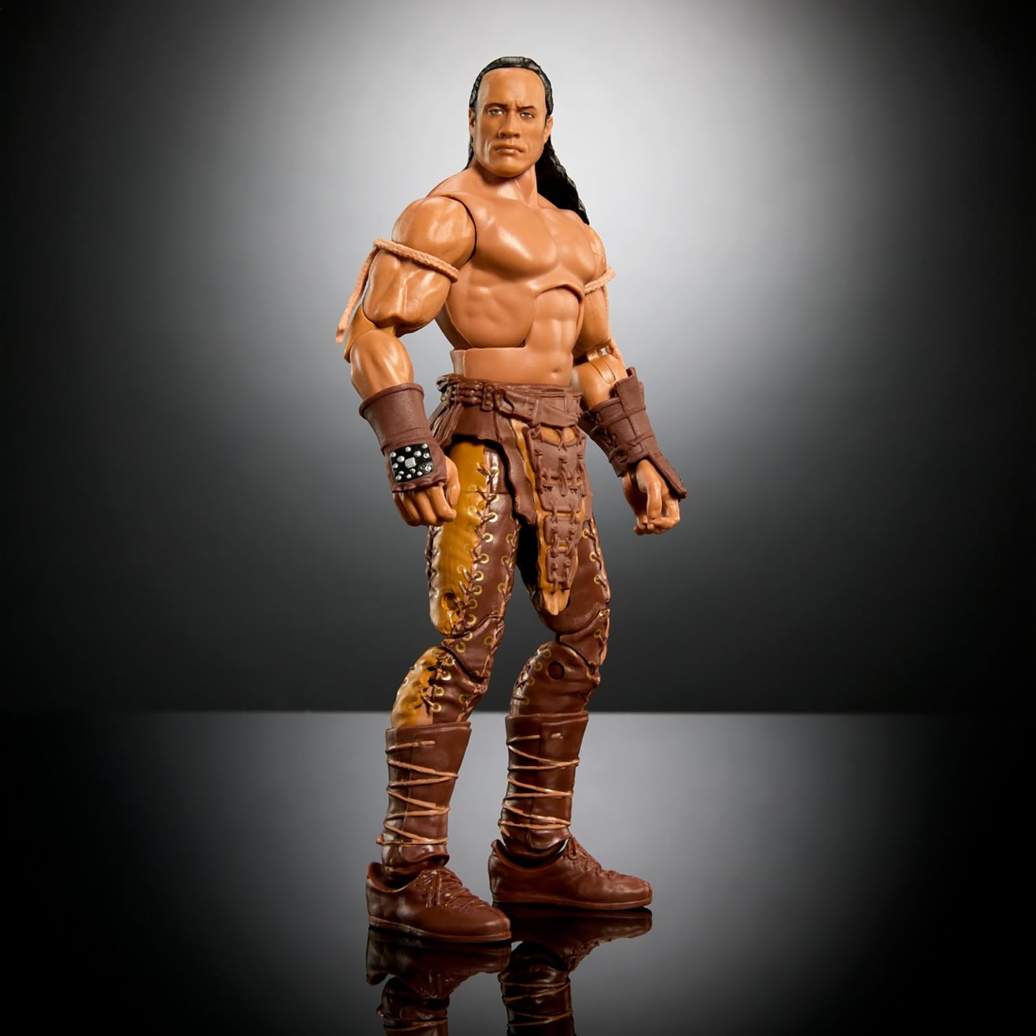Mattel WWE Elite Action Figure & Accessories, 6-inch Collectible The Rock as the Scorpion King with 25 Articulation Points & Swappable Hands, HTX24