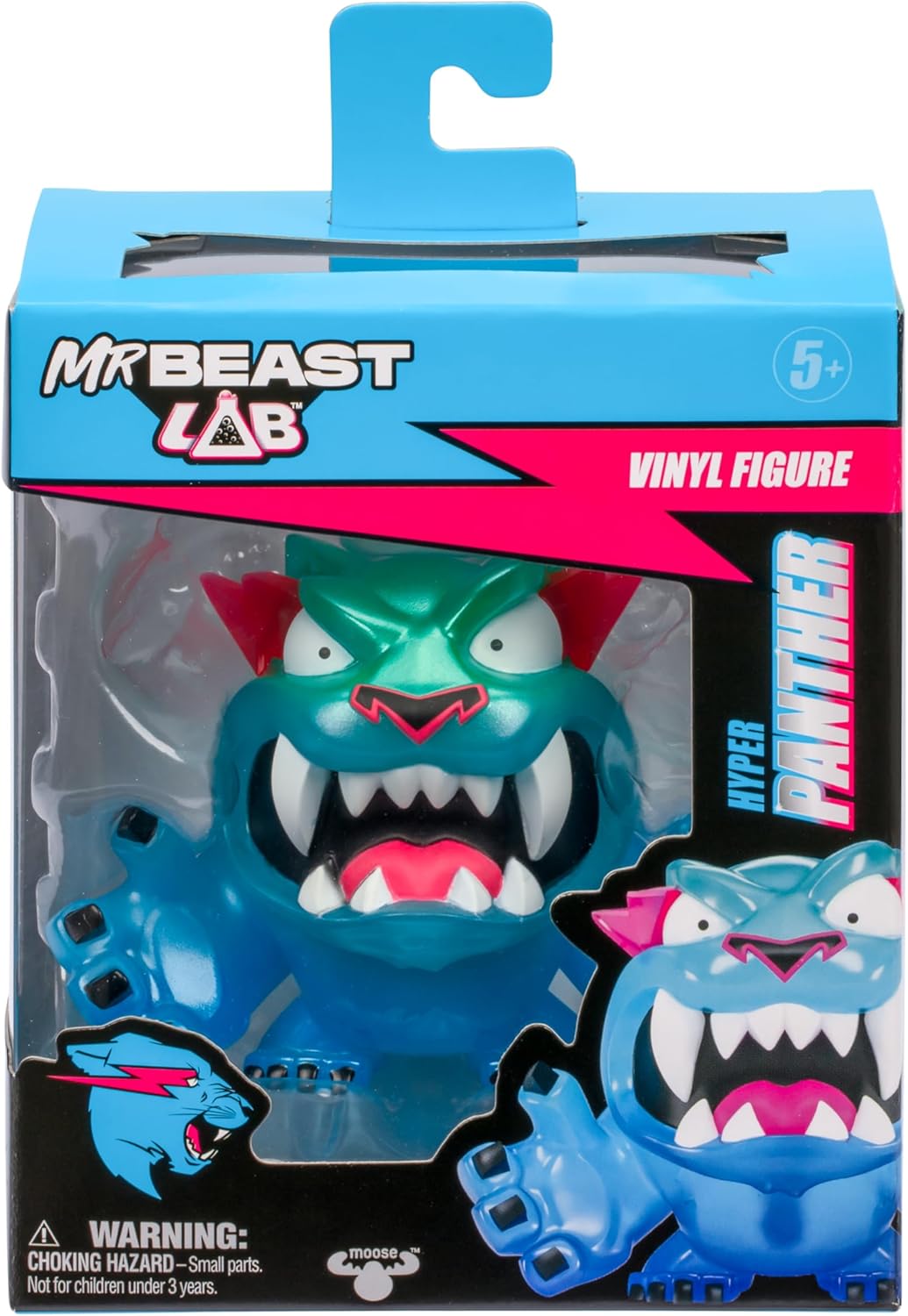 MrBeast Lab Figurines de Collection en Vinyle, 8,8 cm de Haut, emballées dans Une boîte de présentation Haut de Gamme. 4 à Collectionner, panthère Classique, Hyper panthère, panthère Lumineuse