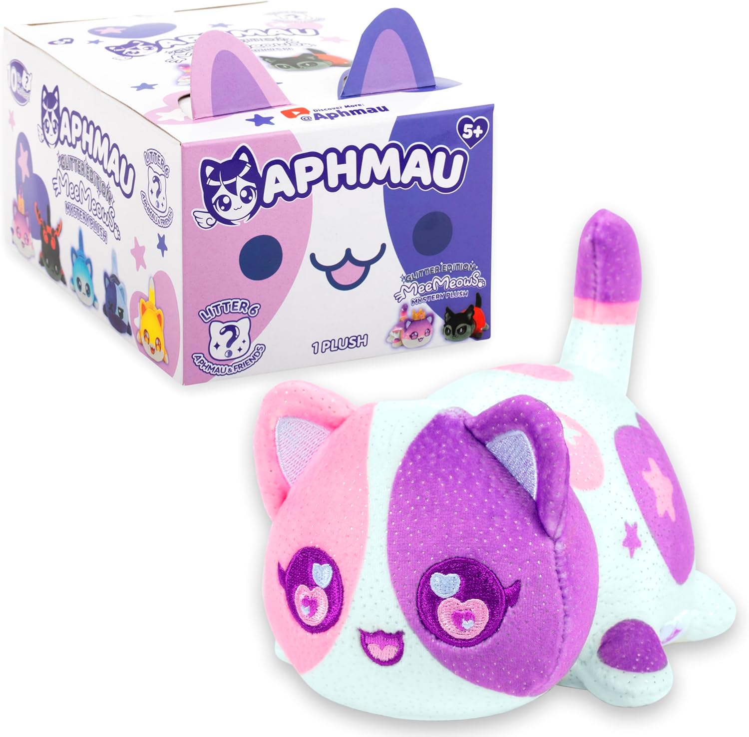 Aphmau 6” MeeMeow Mystery Plush – Series 6; YouTube Gaming Channel, Blind Box, 1 of 8 Possible, Friends MeeMeows, Official Merch, STYLES MAY VARY