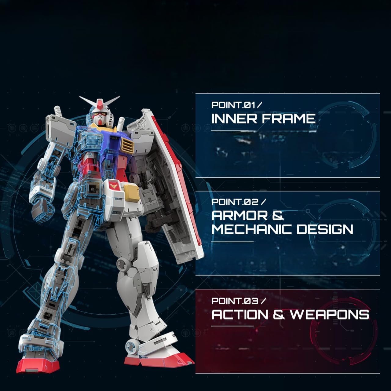 BANDAI Spirits Gundam - RG 1/144 RX-78-2 Gundam Ver. 2.0 - Model Kit