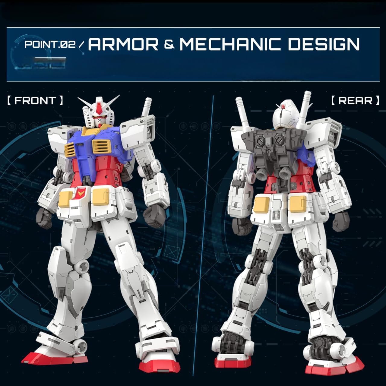 BANDAI Spirits Gundam - RG 1/144 RX-78-2 Gundam Ver. 2.0 - Model Kit