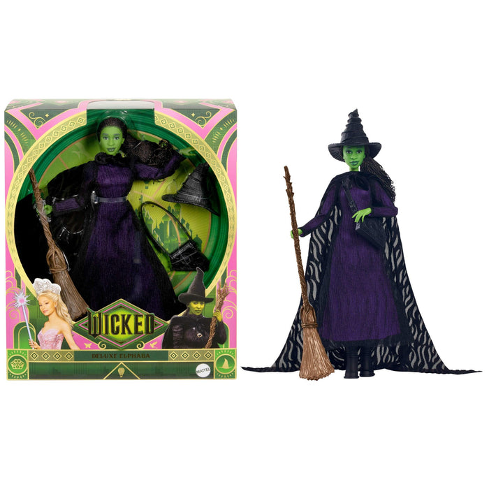 Mattel Wicked, Deluxe Elphaba Fashion Doll & Accessories, Movie-Inspired Look with Braided Hair & Posability, HXY38