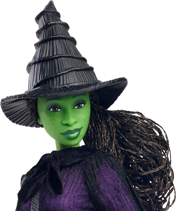 Mattel Wicked, Deluxe Elphaba Fashion Doll & Accessories, Movie-Inspired Look with Braided Hair & Posability, HXY38