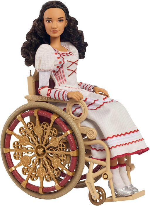 Mattel Wicked, Nessarose Fashion Doll & Accessories, Including Wheelchair, with Brown Curly Hair, Possibility & Removable Ballroom Look, HXY36