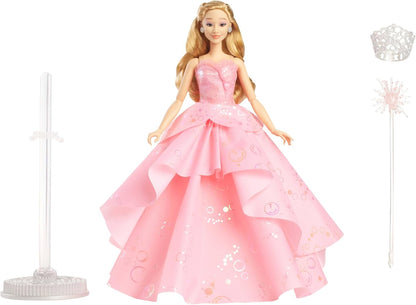 Mattel Wicked, Deluxe Glinda Fashion Doll & Accessories Including Crown & Scepter, Movie-Inspired Look with Posability, HXY37